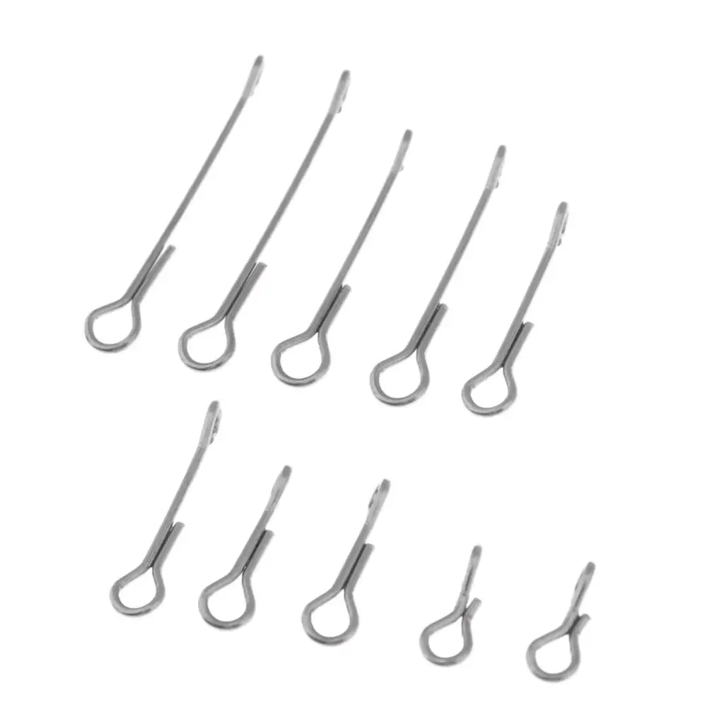 10pcs Stainless Steel Fish Skull Articulated Shank Fish Spine for Fly Tying DIY Fly Fishing Tool