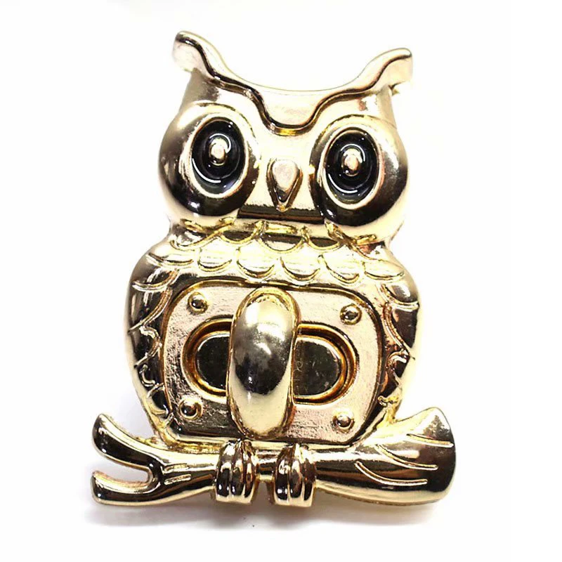 

Cute Metal Owl Clasp Turn Twist Lock for DIY Handbag Craft Bag Pendant Purse Accessories