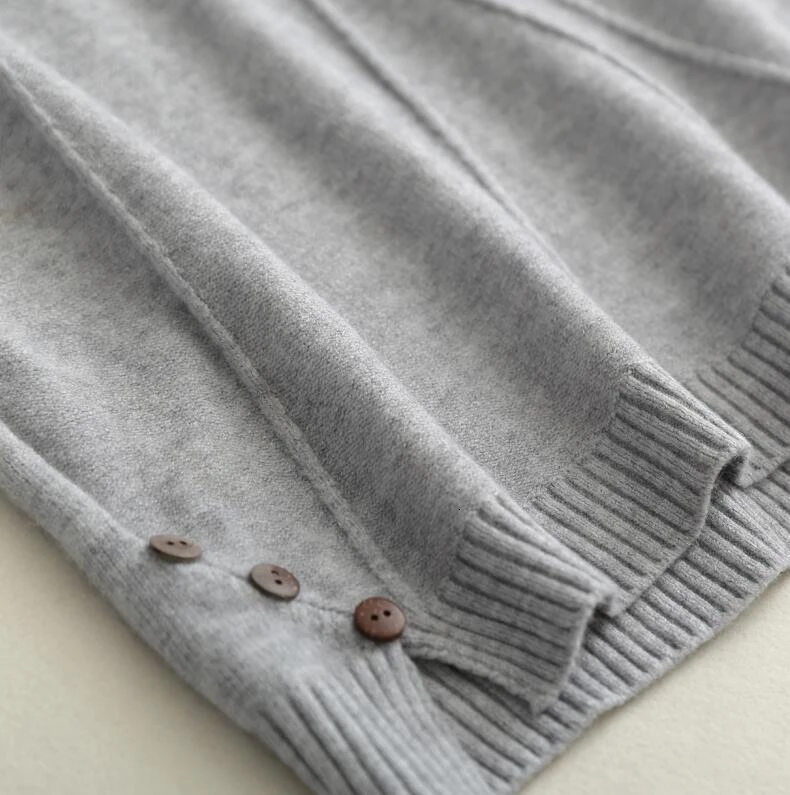 Осенне-зимний свитер мягкие теплые вязаные пуловеры с кнопками дизайн однотонный пуловер Корейская женская одежда Pull Femme