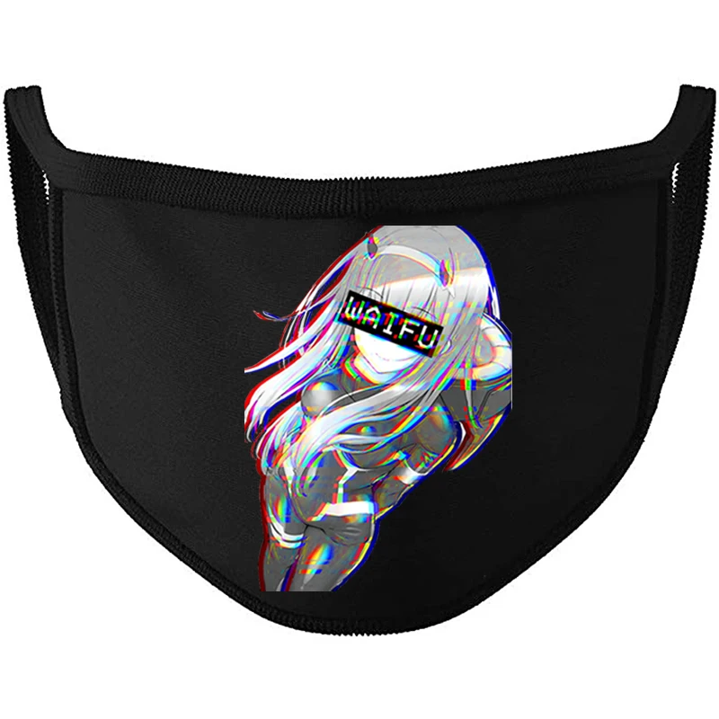 

Darling in the FranXX Zero Two 02 Face Mouth Masks Men Women Facemask Cover Dustproof Anti Dust Cosplay Cycling Respirator Mask