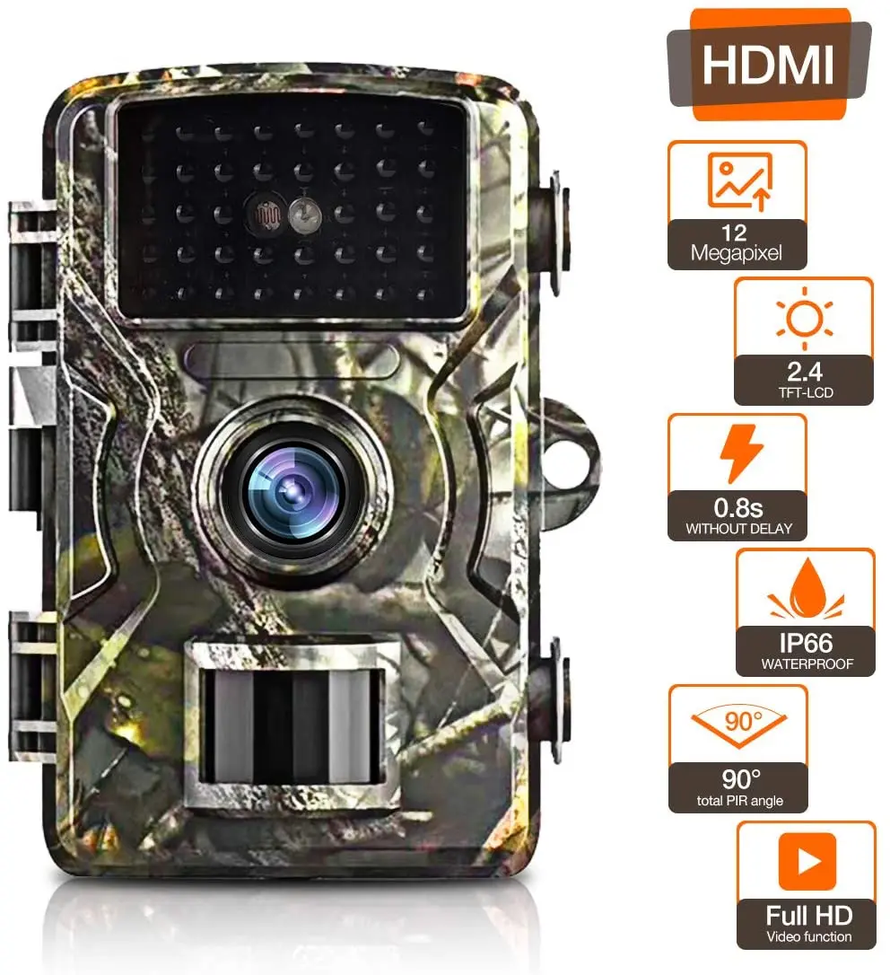 Câmera da trilha com 12mp e 1080p