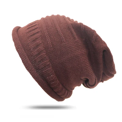 Зимняя шапка унисекс, вязанная шапка Skullies Beanies, одноцветная Женская модная повседневная Уличная Лыжная шапка, теплая хип-хоп шапочки, громоздкая - Цвет: Style 6