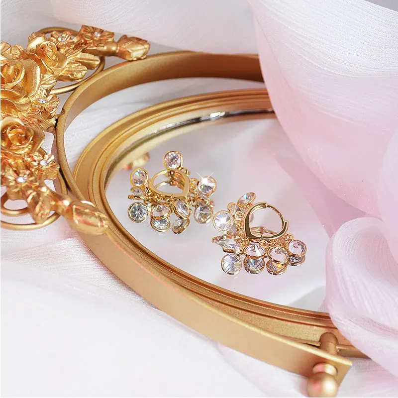 French Fashion Earring Temperament Zircon Earrings Trend Personalized Luxury Jewelry Pendant ear clip earrings clip earrings stud earrings hoop earrings magnetic earrings ear accessories