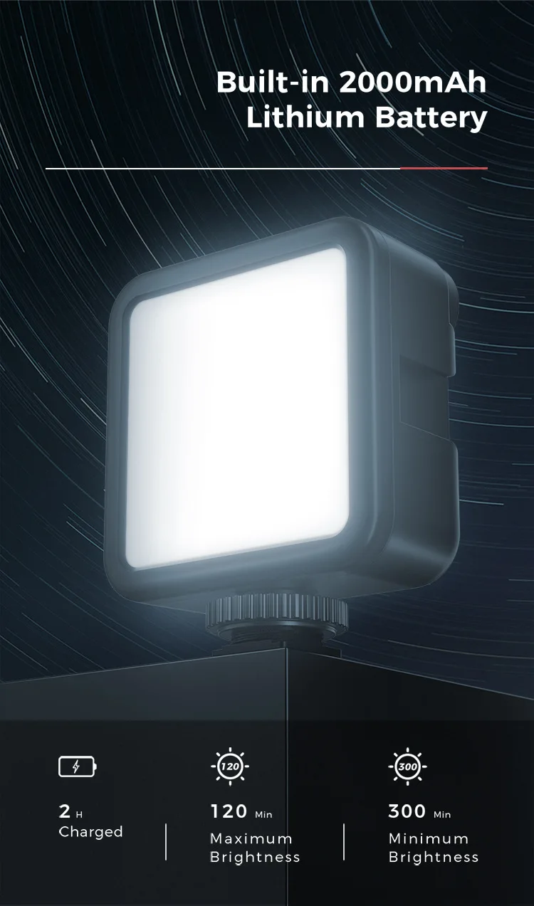 

V-light LED Studio Light Video Light Widely Compatible Fill Lamp 6500K for DSLR Camera Cam Shooting Photography Lighting