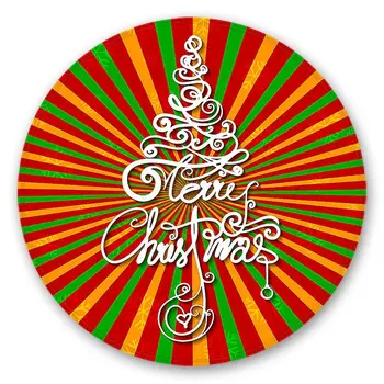 

Christmas Themed Round Area Rug Soft Flannel Non-Slip Floor Mat Carpet Holiday Home Decorations*