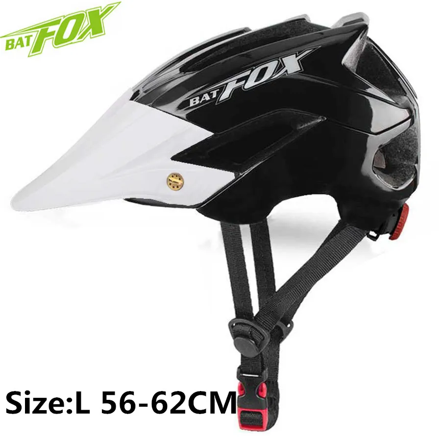 W5002-white black BATFOX велосипедный шлем шоссейный велосипед Сверхлегкий Горный в-молд велосипедный дышащая шлемы с солнцезащитным козырьком шлемы Для мужчин wo Для мужчин capacete - Цвет: W5002-white black