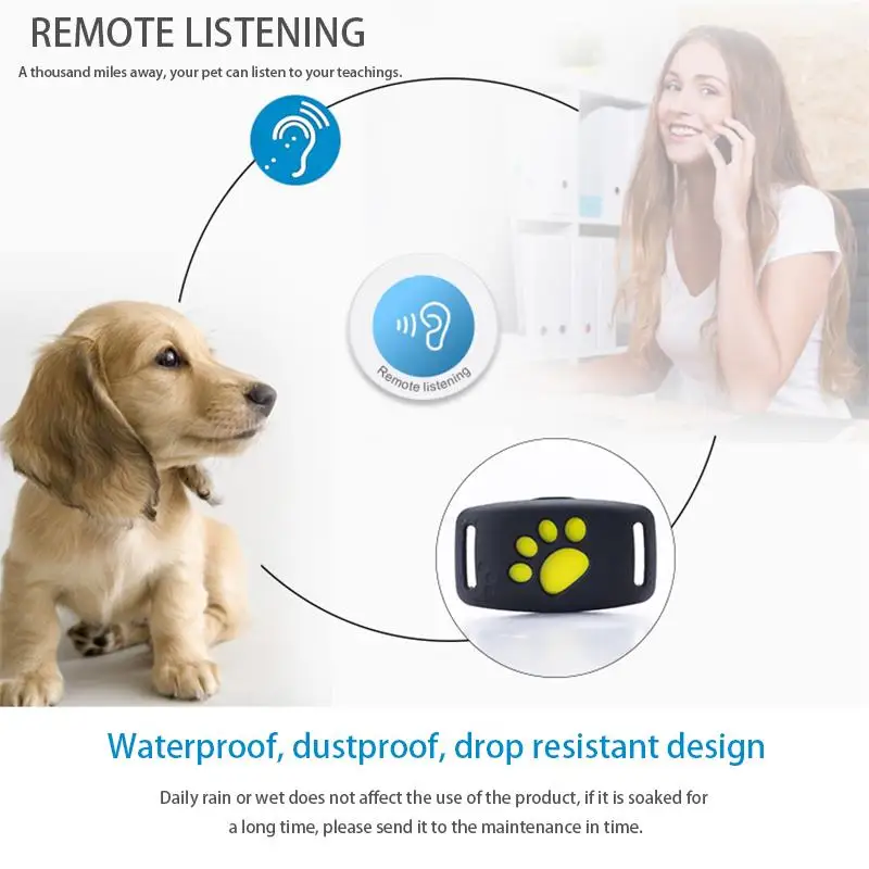 Pet gps трекер ошейник собаки кошки водонепроницаемый собака gps позиционер локатор устройство USB кабель перезаряжаемый собака безопасности забор