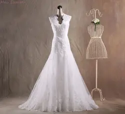 Элегантный Тюль Свадебные платья Русалочки свадебное платье Рубашка с короткими рукавами свадебное платье; Robe De Mariage Vestido De Noiva