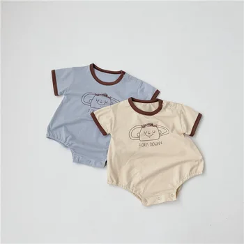 

3768 Newborn Baby Bodysuit Summer New Cartoon Small Curly Hair Cute One-piece Clothes Baby Boy and Girl Romper Kids Roupa