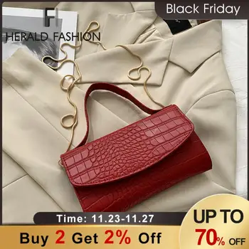 

Luxury Handbag Women Bag Designer High Quality Alligator PU Leather Red Shoulder Crossbody Bag Vintage Crocodile Messenger Bag