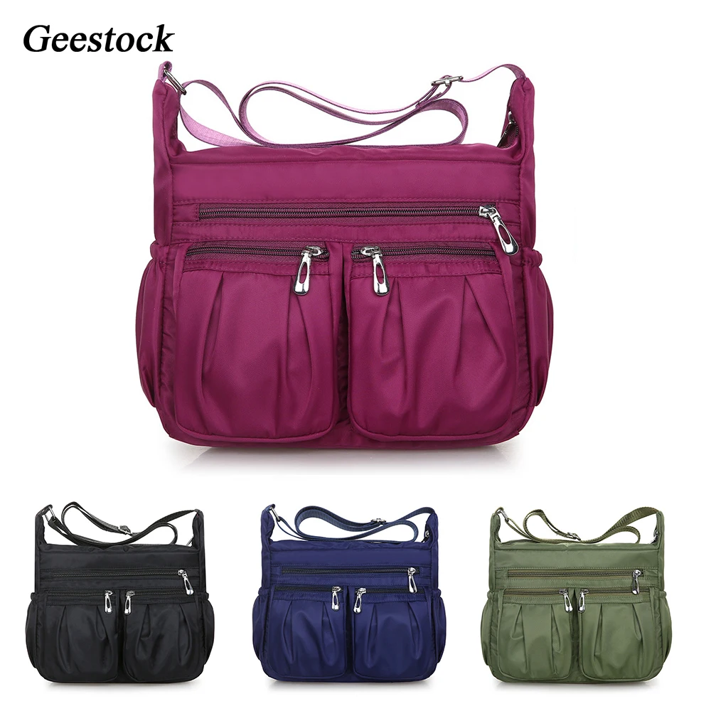 

Geestock Fashion Women Shoulder Messenger Bags for Nylon Waterproof Large Capacity Lightweight Casual Travel Crossbody Bag