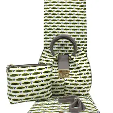 Высокое качество Африканский восковой мешок комплект 6 ярдов настоящий воск ткань Красивый Дизайн Женские восковые сумки H191101