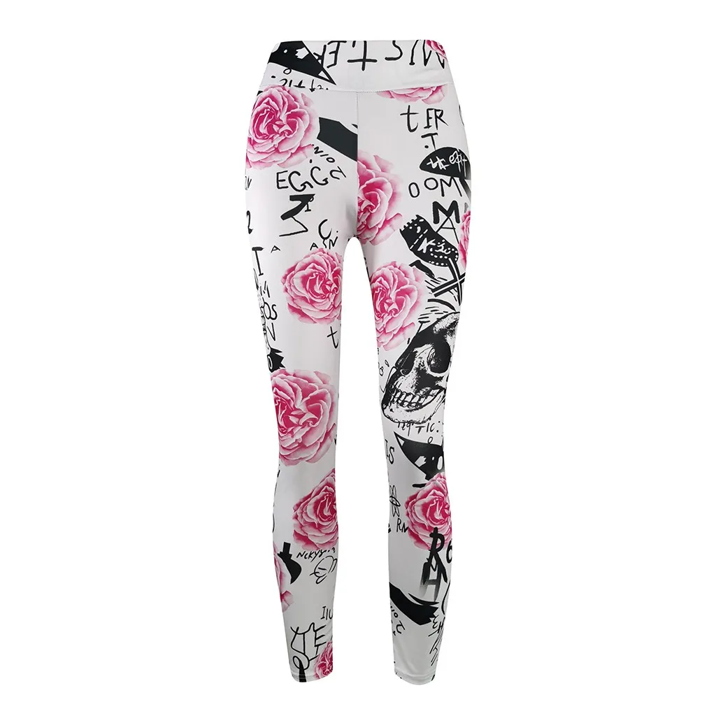 Модные женские спортивные Леггинсы для занятий фитнесом работа с принтом
