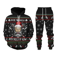 

Christmas Skulled Funny 3D Printed Hoodie Pants Man Print Set Harajuku Sweatshirts Men's Clothing Casual Men Tracksuit