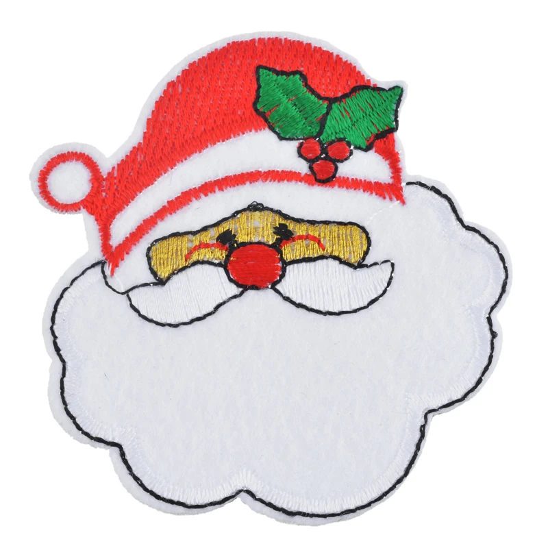 Санта Клаус патчи эполет значок для мамы дочки одежда уровня моющиеся клеевые заплатки на Рождество DIY Швейные Аксессуар для вышивки
