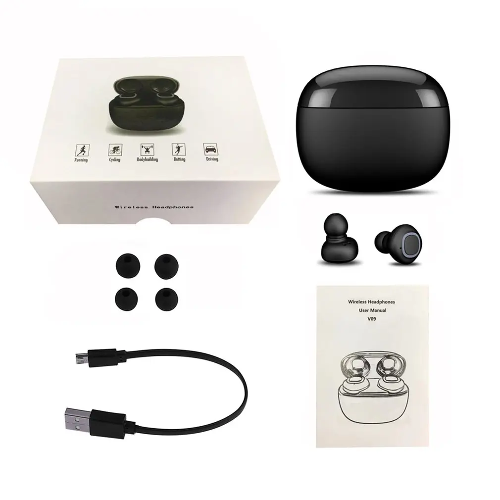 Wireless Sport Earbuds Durable Headset Bluetooth Mini Bluetooth Headphones HIFI In Ear Stereo Headphones