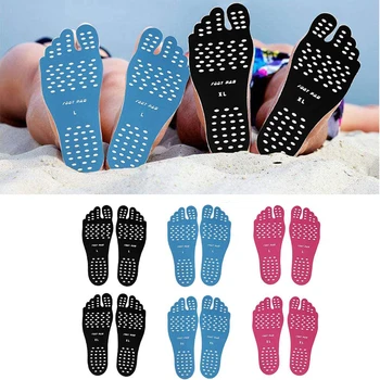 

High Quality Feet Sticker Foot Stick on Soled Sticky Pads for Feet Anti-slip Beach Sock Waterproof Insole Feet Protection 4 Size