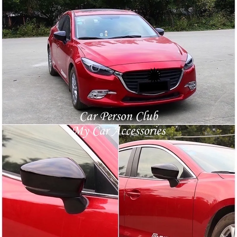 Углеродное волокно для Mazda 3 Axela- зеркало на дверь Крышка отделка заднего вида отделка литая Накладка полосы автомобиля-Стайлинг 2 шт