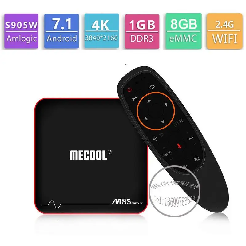 Приставка Смарт ТВ M8S PRO W Android 7 1 четырехъядерный процессор Amlogic S905W 2 ГБ 16 8