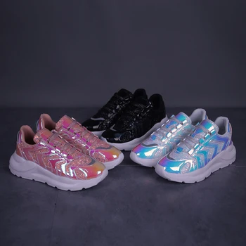 

Hot Sale shoes woman Fashion Sneakers Shoe Glossy Gliter tenis feminino Running Sport Shoes Ladies sneakers women