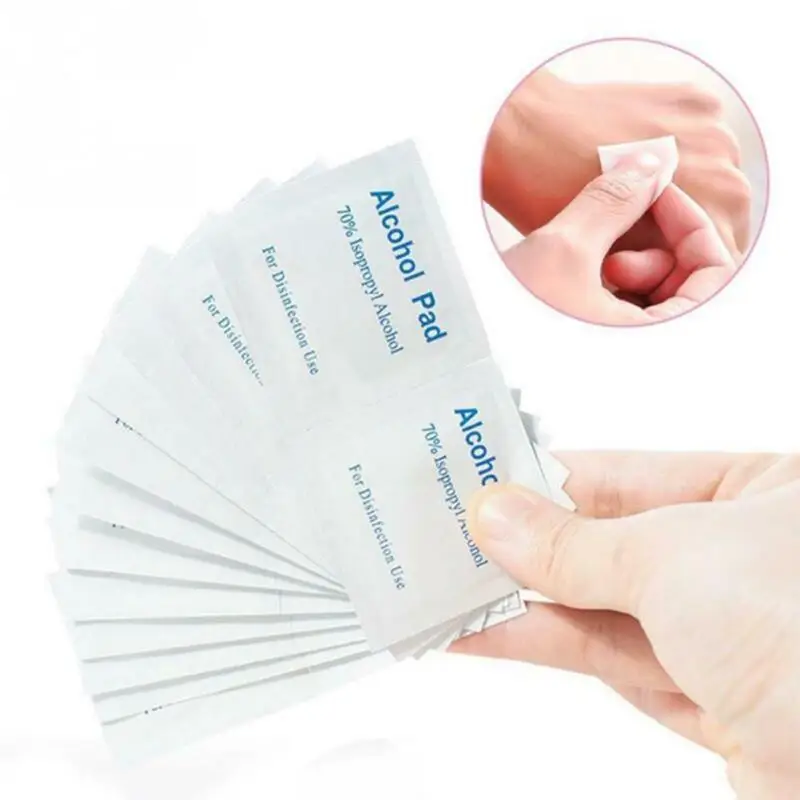 

New arrival 100Pcs Alcohol Pad Swabs Pads Wipes Antiseptic Disinfect Medicine Skin Cleanser For Tropical Fish Turtle