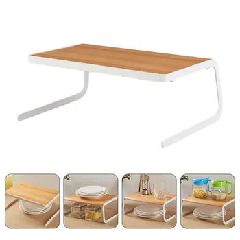 

1Pc Wooden Kitchen Table Multi-function Home Dish Rack Practical Cutlery Tray