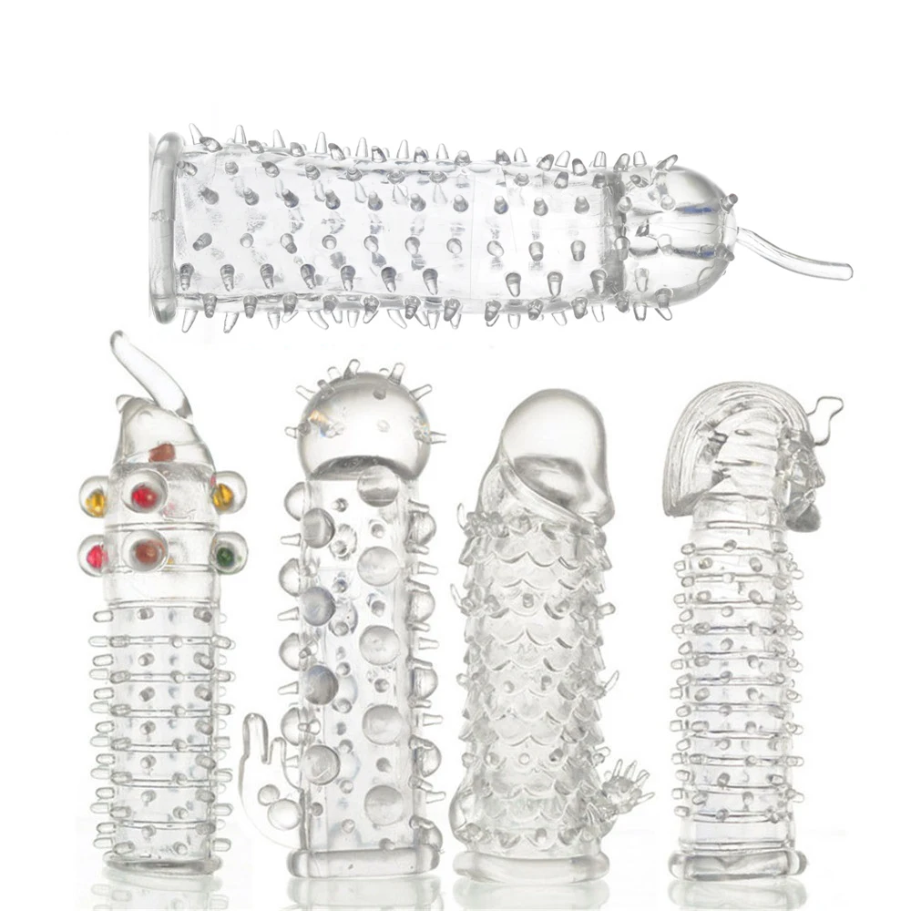 15PC-LOT-Penis-Extension-Cock-Sleeve-Spiny-Trichomes-Stretchy-Delay-Penis-Sex-Toys-Sex-Products