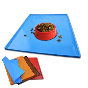 

Silicone Waterproof Dog Cat Pet Food Mats Tray - Non Slip Pet Dog Cat Bowl Mats RXJB