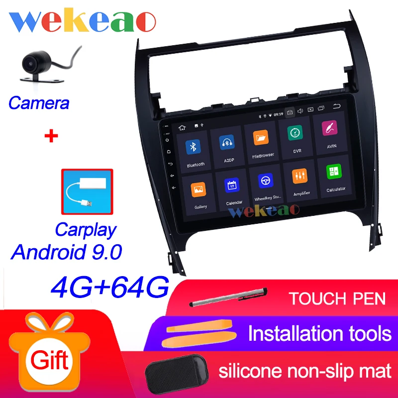 Wekeao сенсорный экран 10,1 ''Android 9,0 автомобильный Dvd мультимедийный плеер для Toyota Camry автомобильный Радио gps навигация 2006-2011 - Цвет: Android Car Radio