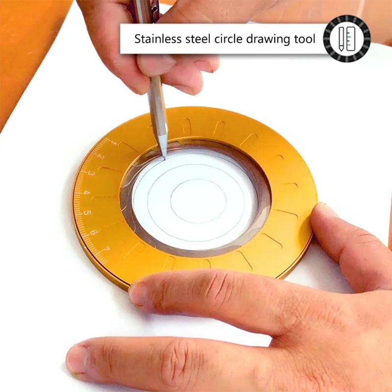 Round Stainless Steel Compas Circle Drawing Tool Geometry Compass Professional Drawing Compas Adjustable Size