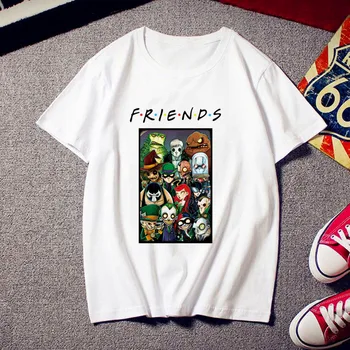 

2020 Summer New Arrival Harajuku Friendship T Shirt O-Neck Fashion Women/Men White T-shirts 2019 Harajuku Streetwear male Tshirt