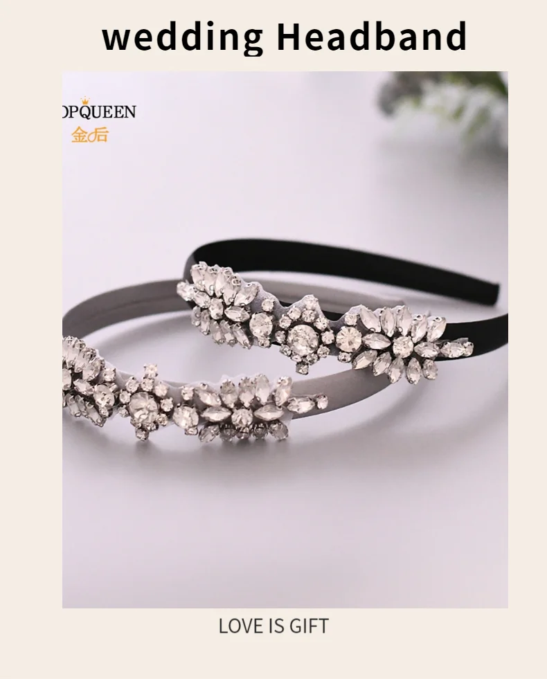TOPQUEEN S49-FG, Новое поступление, лента для волос, свадебные аксессуары для волос, винтажный головной убор для волос для женщин, стразы, украшение для волос невесты