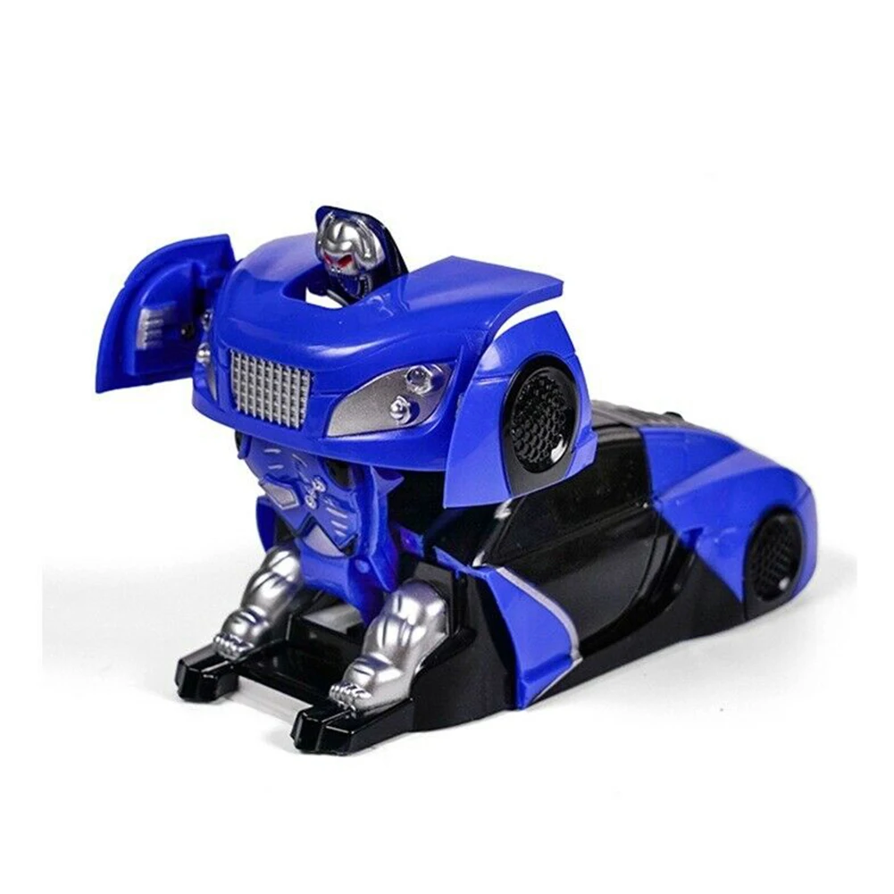 2 в 1 RC автомобиль обучающая игрушка трюк кувыркающийся гусеничный робот стена Альпинизм трансформация детский подарок анти-столкновения открытый гоночный - Цвет: Синий