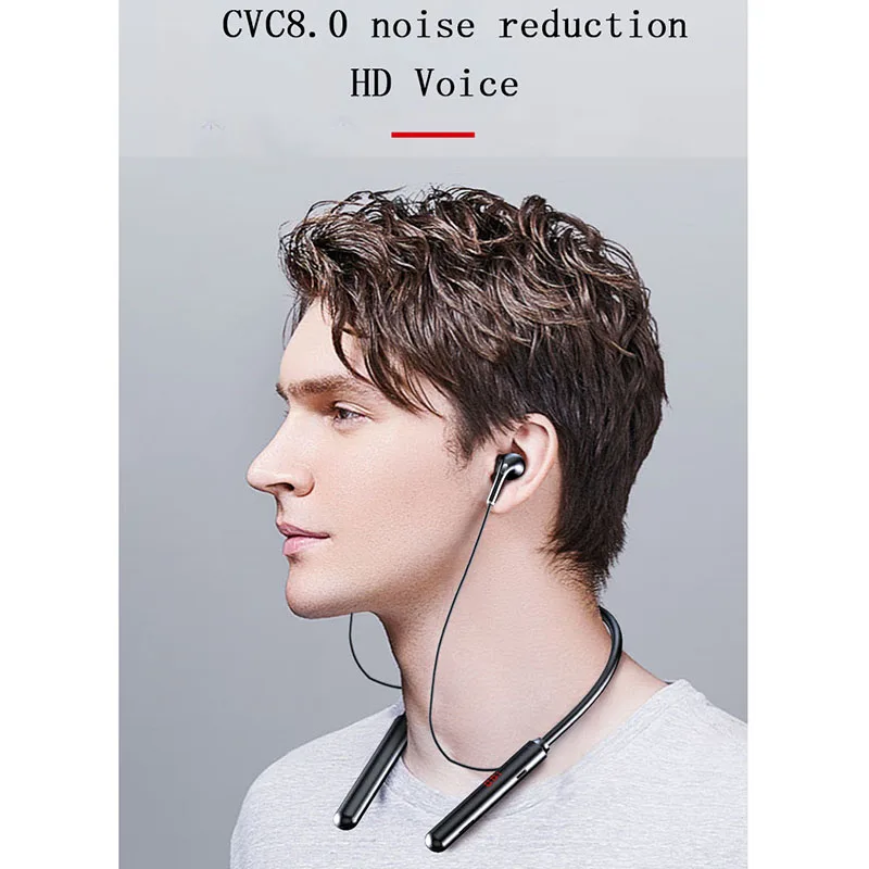 Bluetooth Headphone Wireless Waterproof Neckband Earphones Bass Noise Cancelling Stereo Sport Headset