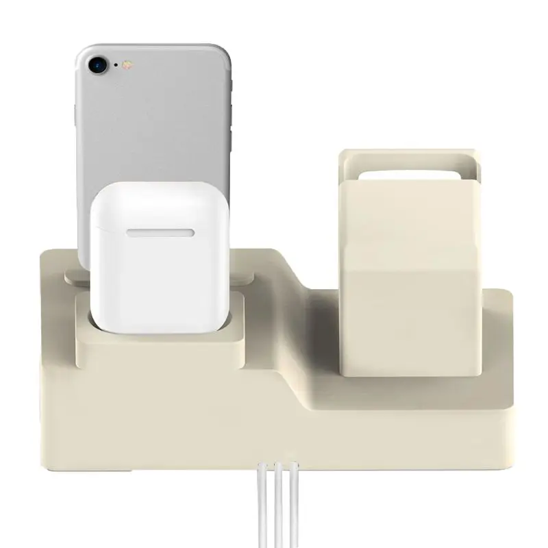 3 в 1 зарядная док-станция Держатель станция для AirPods Apple Watch Series 3/2/1/iPhone X/8/Plus/7/7/6/Plus DXAB