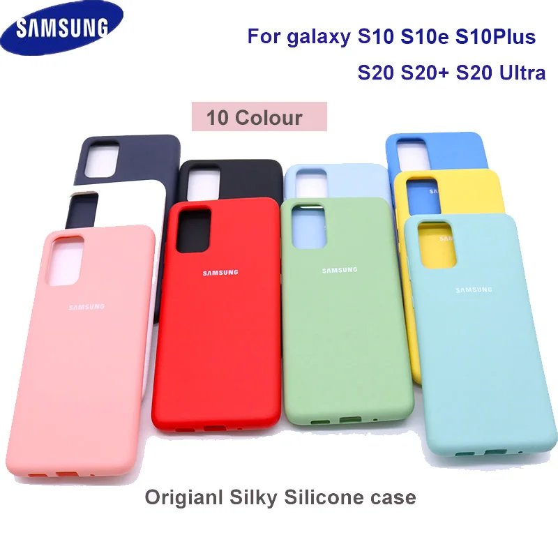 Оригинальный чехол S10 для Samsung Galaxy S 20 Plus/ S20 дюймов шелковистая Силиконовая крышка