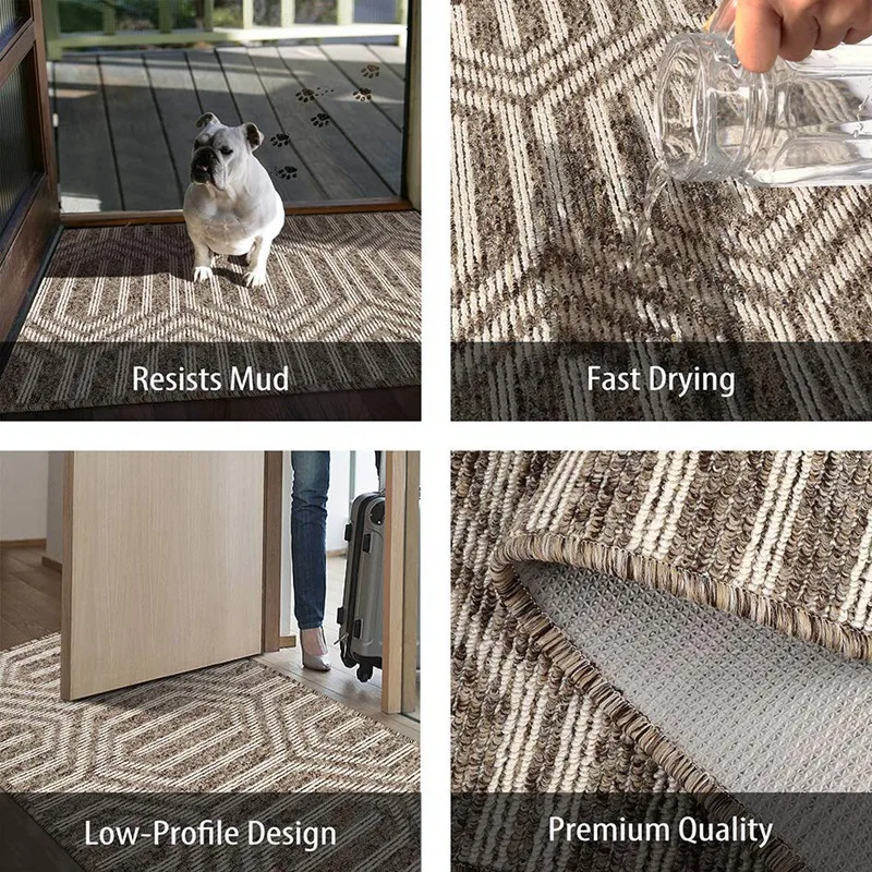 Практичный внутренний дверной коврик, коврик с подложкой, Нескользящие дверные коврики внутри пола, грязевой Грязезащитный коврик для входной двери, передней двери, коврик для обуви Ma
