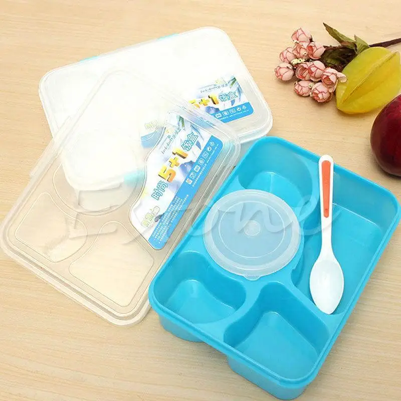 Микроволновая печь Bento Ланч-бокс Microwavable контейнер для еды коробка с ложкой посуда
