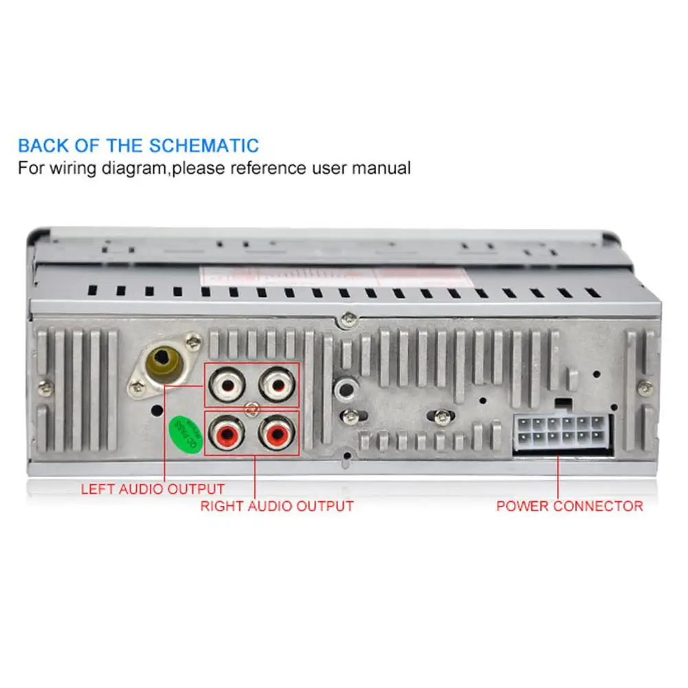 Bluetooth автомобильный mp3-плеер аудио стерео 4X60 Вт Автомагнитола 12 В в-dash 1 Din FM Aux вход Bluetooth приемник