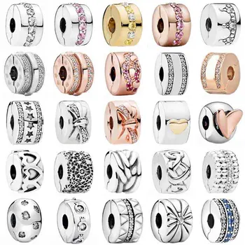 

Original Sparkling Shining Path Starry Formation Insignia Lines & logo Clip Charm 925 Sterling Silver Beads Fit Bracelet Jewelry