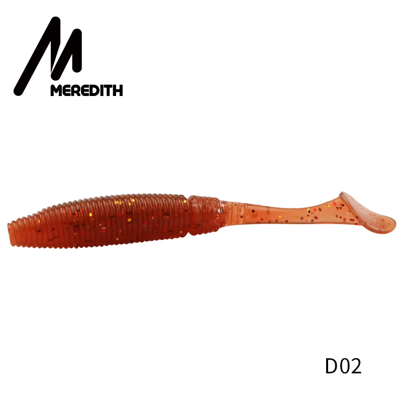 D02 MEREDITH, 10 шт., абсолютный гольян, 80 мм, 3,7 г, приманки для рыбалки, весло, хвост, приманка, рыболовные приманки-Воблеры, искусственный рыболовный мягкий червь - Цвет: D02