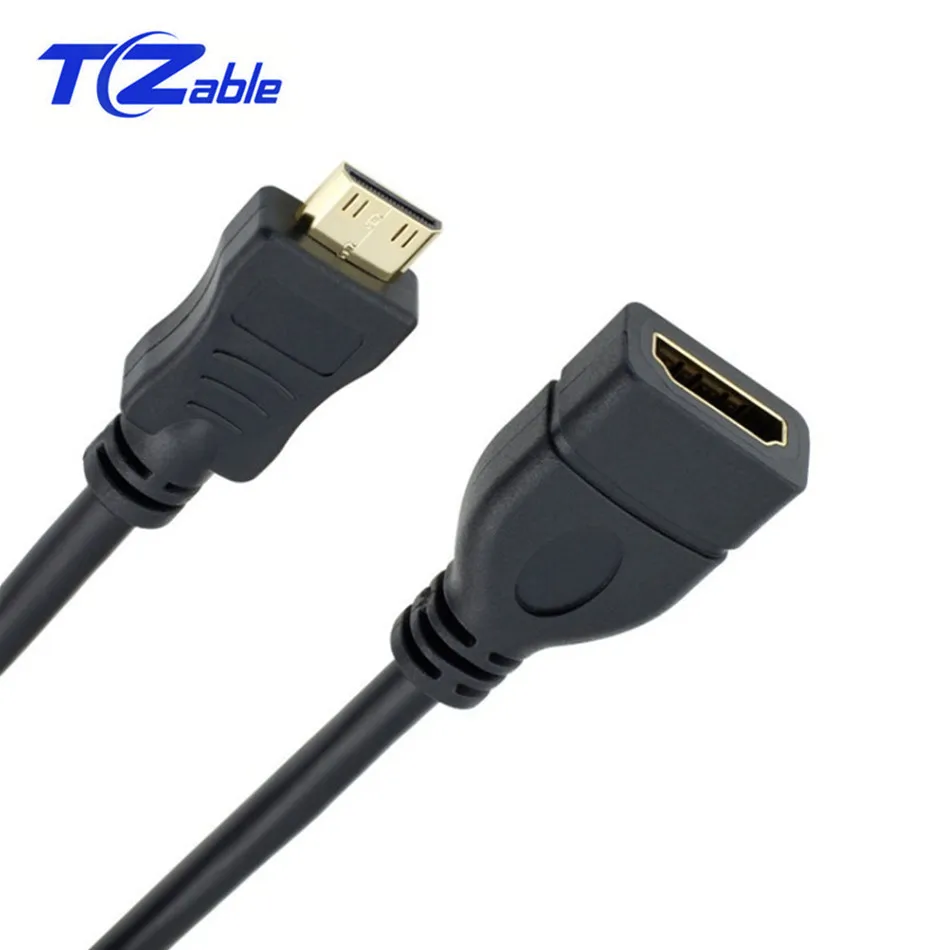 Мини Кабель HDMI 0 15 м позолоченный мини штекер гнездо Удлинительный адаптер для