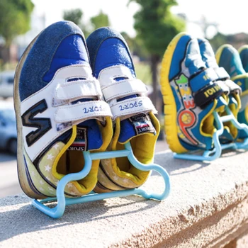 

2PCS / set of multifunctional shoes hanging shelf drying rack shoe rack standing hanger children kids storage wardrobe organizer