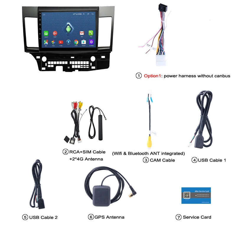 4G 3g wifi все Netcom 10,1 дюймов 2+ 32G Android 8,0 автомобильный dvd gps навигатор для mitsubishi lancer 2010- мультимедийная радиосистема - Цвет: without canbus