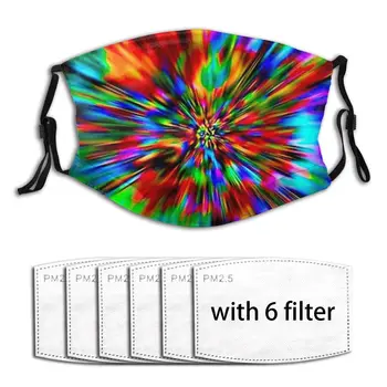 

PM2.5 Filter Masks Tie Dye Rainbow Activated Carbon Filter Antibacterial Dust Proof Face Cover Outdoor Washable Air Pollution