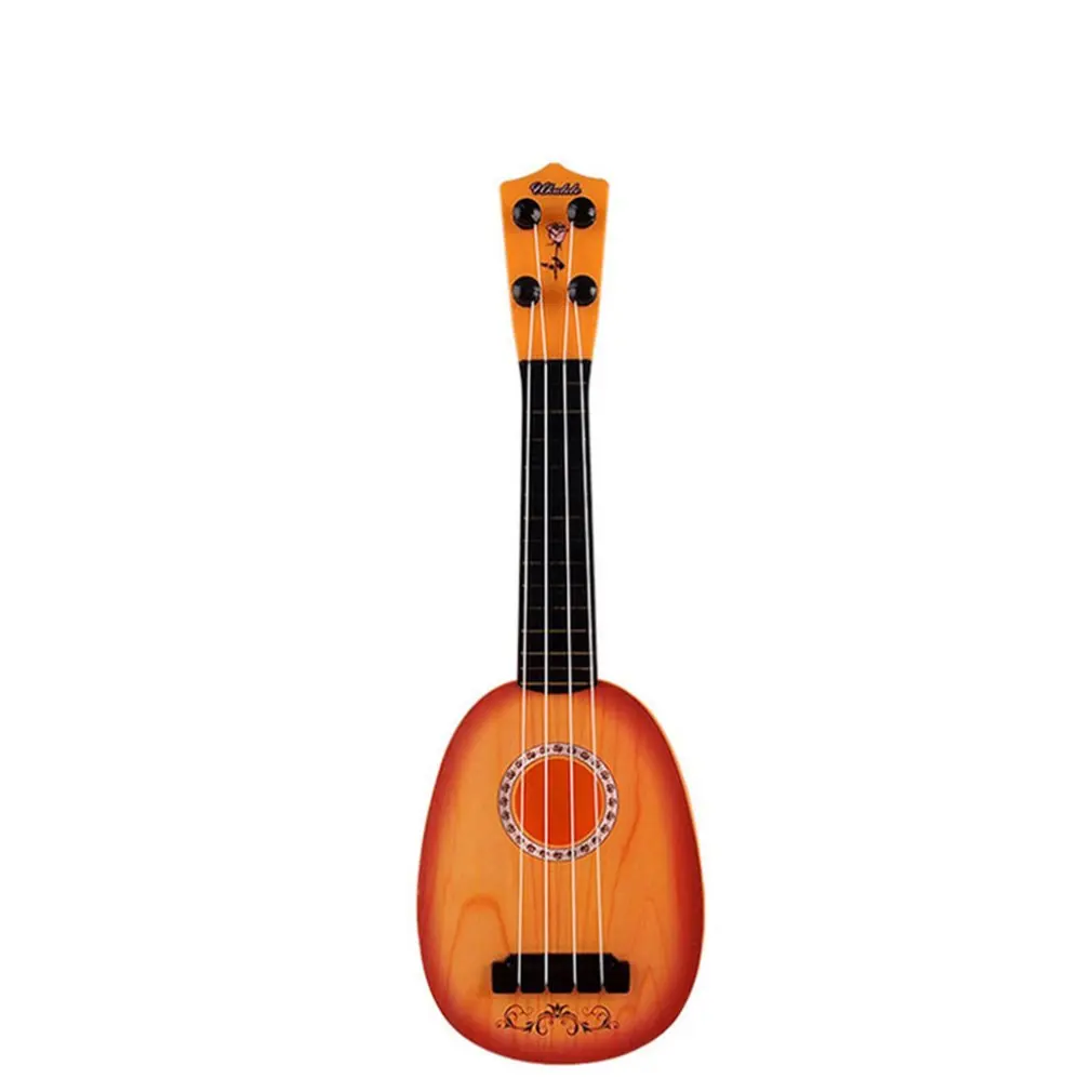 Sensory Emotional Hearing Can Play Simulation Ukulele Mini Fruit Guitar Toy Child Early Education Music Toy Instrument - Цвет: round