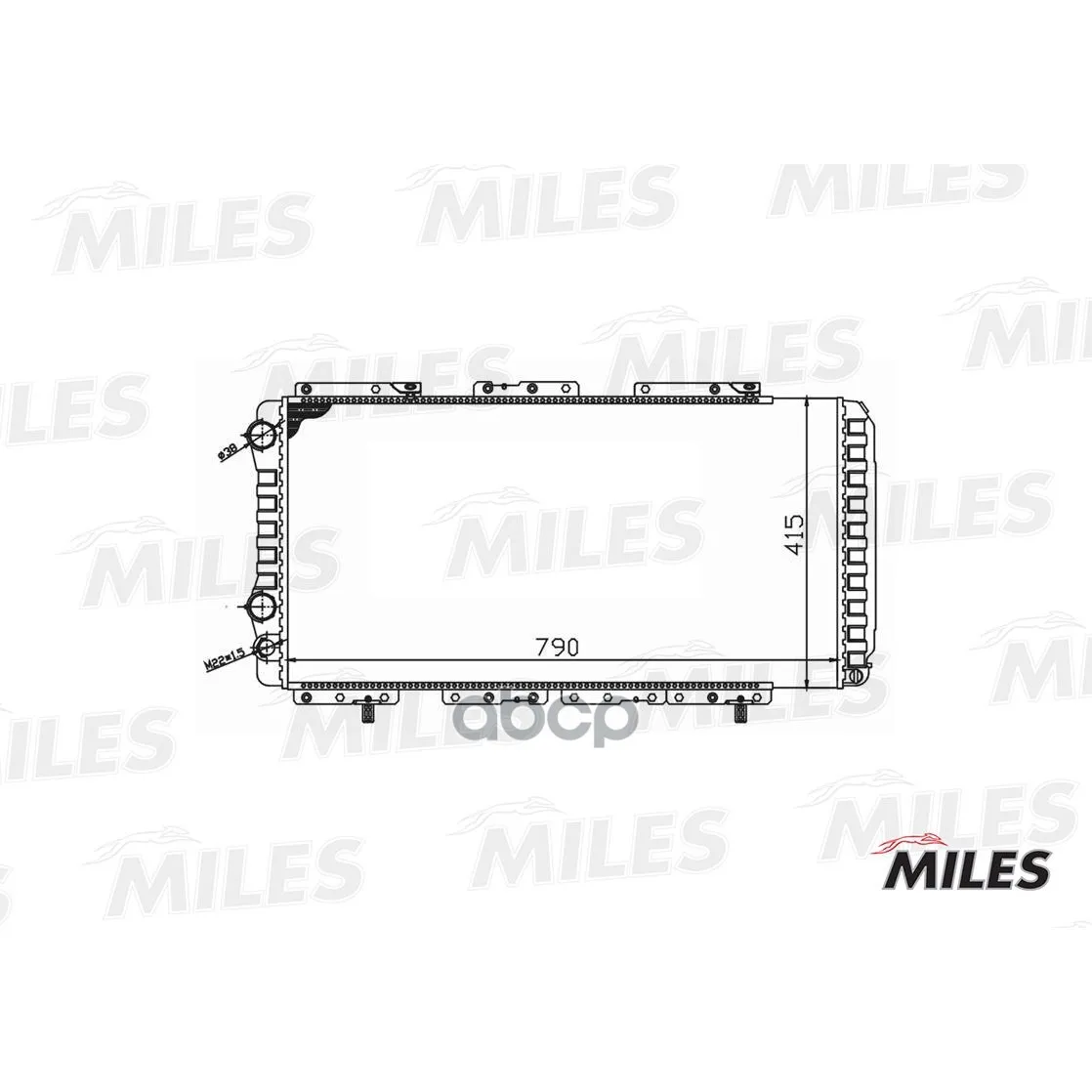 Радиатор Fiat Ducato/Citroen Jumper/Peugeot Boxer 2.0/1.9d-2.8td 94- Miles Acrm032 Miles арт. ACRM032