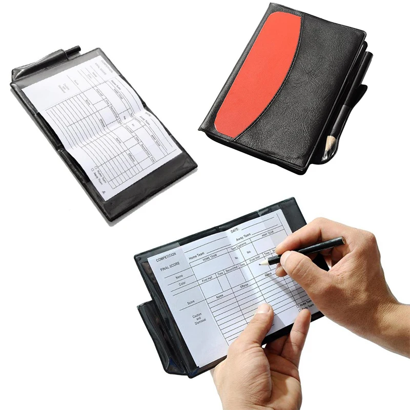 

Sport Football Soccer Large Size Referee Red Yellow Card Sport Match Soccer Sheet Set Note Notebook