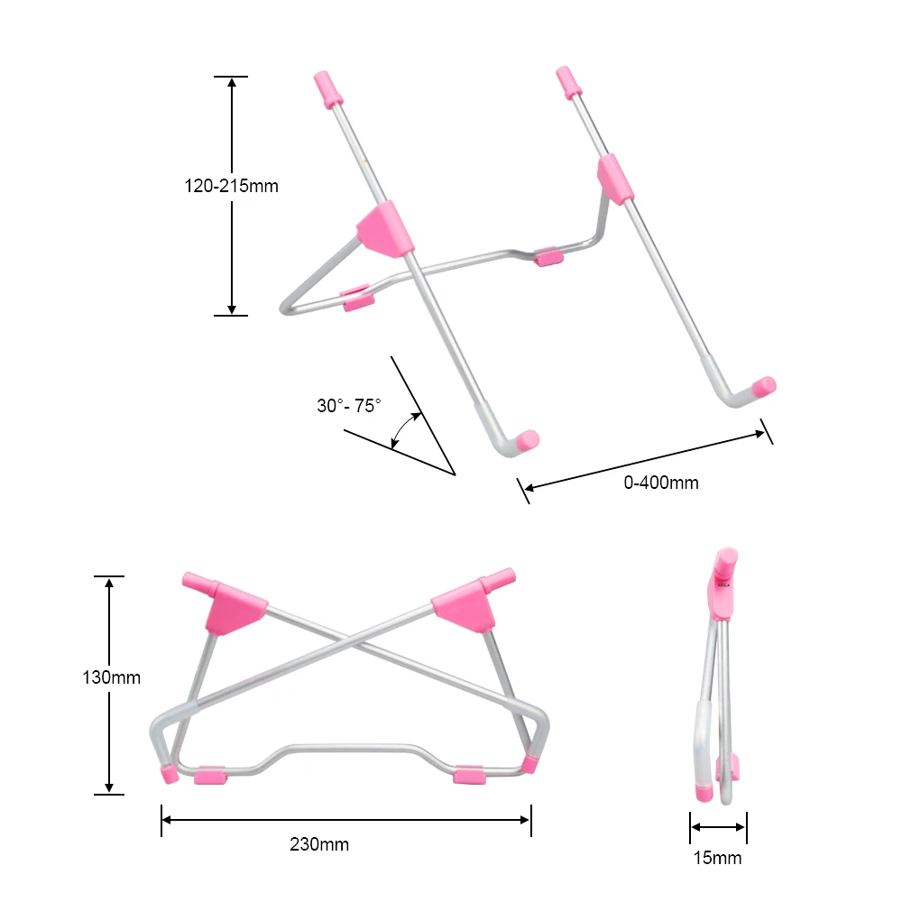 Подставка для ноутбука, планшета, портативная складная подставка для планшета, верхняя часть, противоскользящая, угол наклона, регулируемый кронштейн, для дома, офиса