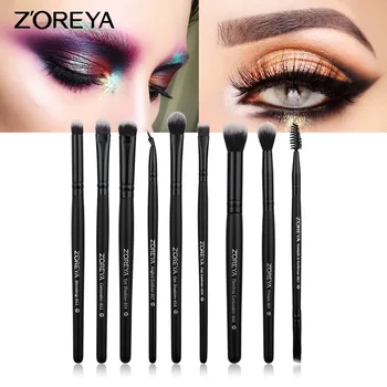 

ZOREYA Manufacturers Hot Selling 9 Artificial Fiber Makeup Brush Set Eyeshadow Brush Set Beauty Tool Amazon